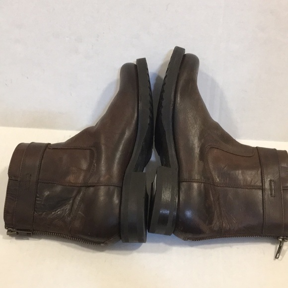 NWT Frye Pippa Leather Ankle Brown Boots - Picture 6 of 13